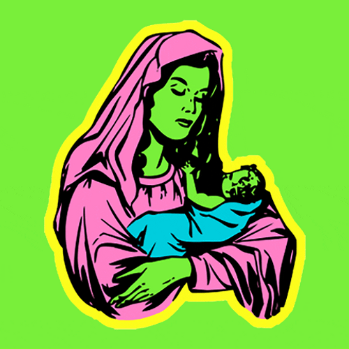 Virgin Mary In Religious Easter Poster GIF