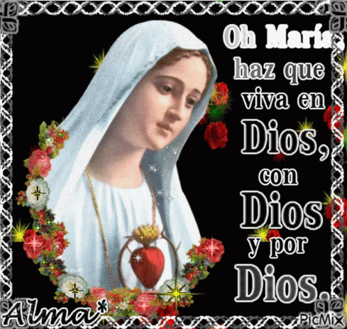 Virgin Mary Statue with Spanish Prayer
