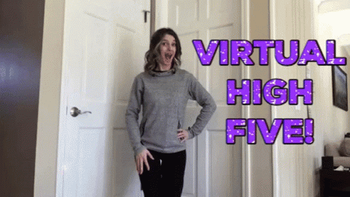 Virtual Team High Five GIF