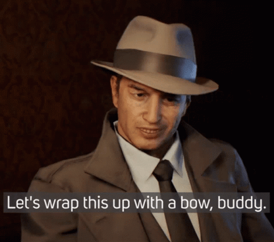 Vito Scaletta Lets Wrap It Up With A Bow GIF