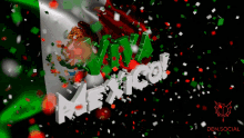 Viva Mexico Flag Greeting With Confetti GIF