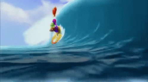 Viva Pinata Surfing Franklin Fizzlybear GIF