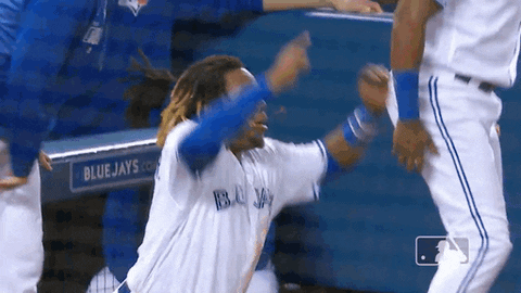 Vladimir Guerrero Jr. Cheering GIF