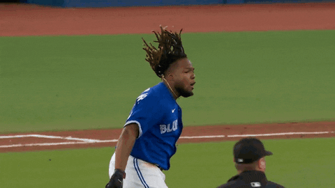 Vladimir Guerrero Jr. Jump Hugging GIF