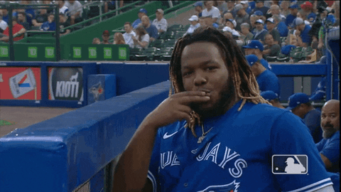 Vladimir Guerrero Jr. Peace Sign GIF