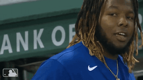 Vladimir Guerrero Jr. Pointing Out GIF