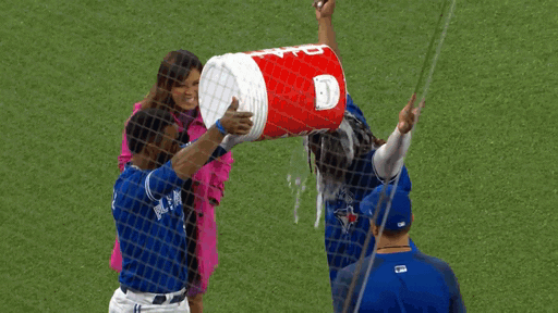 Vladimir Guerrero Jr. Water Splash GIF