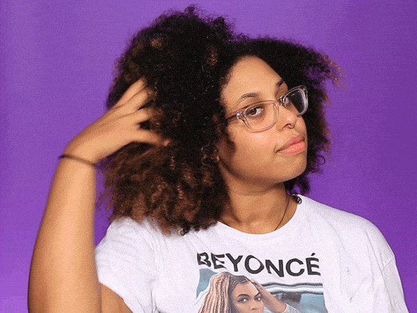 Vlogger Jasmyn Lawson Fixing Afro Volume GIF