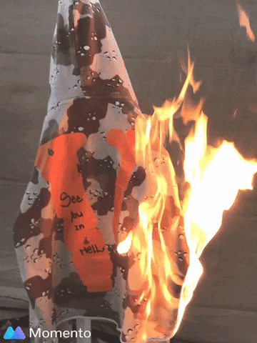 Vlone Jacket Burning Fire GIF