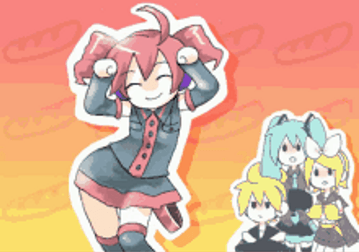 Vocaloid Kasane Teto Dancing Happy GIF