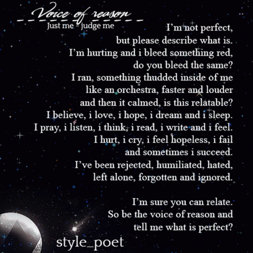 Voice of Reason Poem Just Me Judge Me by Style Poet
