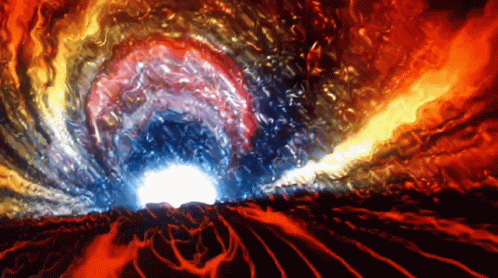 Volcano Emitting Bright Light GIF