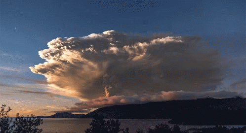 Volcano Eruption Calbuco 4k Timelapse GIF