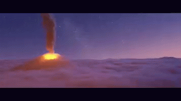 Volcano Eruption Time Lapse GIF