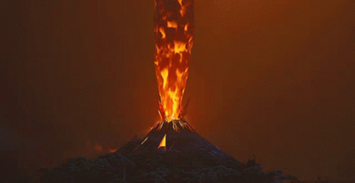 Volcano Lava Eruption GIF