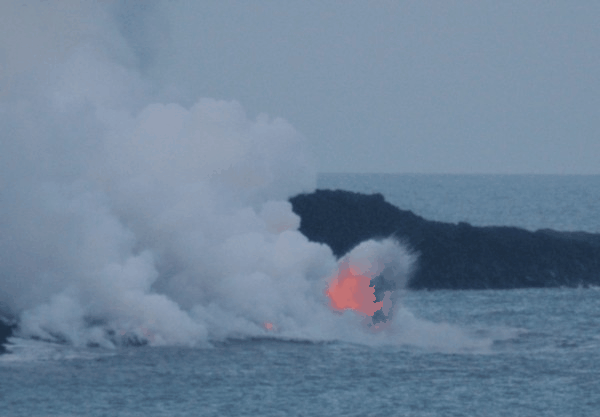 Volcano Lava Splash Sea GIF