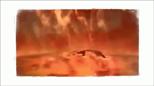 Volcano With White Frame