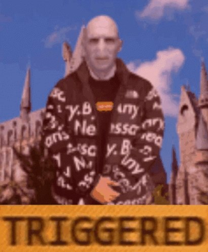 Voldemort Shakes And Triggered GIF
