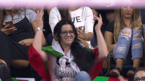 Volleyball Fan Dance Smile GIF