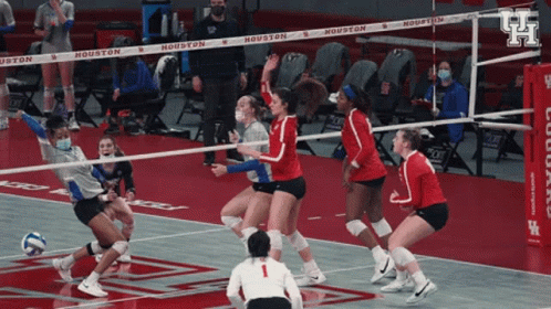 Volleyball Game on Houston Court