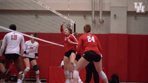Volleyball Player Number 24 Jumping