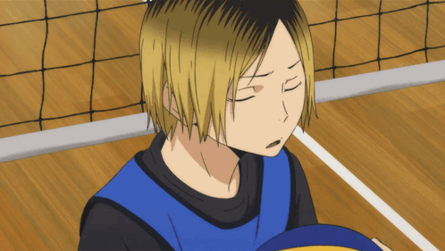 Volleyball Player With Eyes Closed Holding Ball GIF