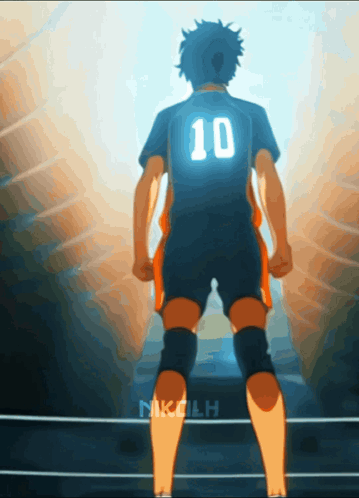 Volleyball Player With Number 10 On Jersey GIF
