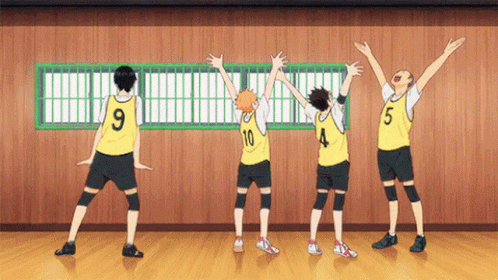 Volleyball Players Arms in the Air