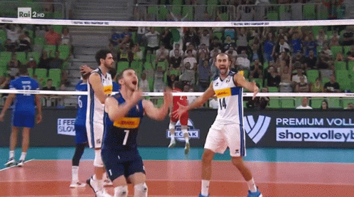 Volleyball Players Celebrating With Premium Voll Shop.Volleyb Ad GIF