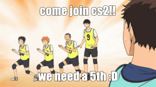 Volleyball Players Standing in Line Come Join CS2 We Need a 5th D