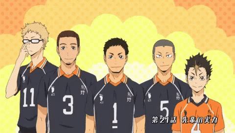 Volleyball Players With Numbers 11 3 1 5 and 4