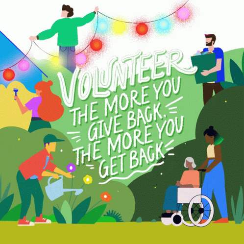 Volunteer Give Back Get Back GIF