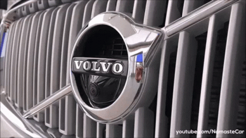 Volvo Logo On Car Grille GIF