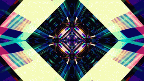 Vortex With Different Shiny Shapes GIF