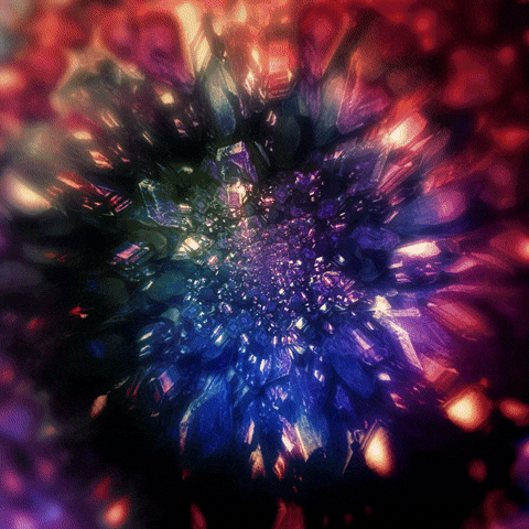 Vortex With Glittering And Colorful Elements GIF