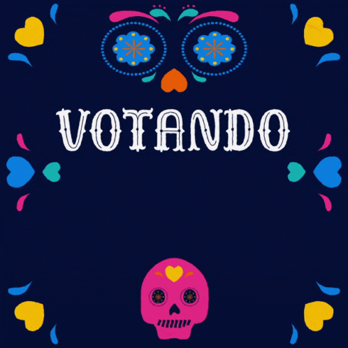 Votando Para Los Que No Pueden Sugar Skull Poster GIF