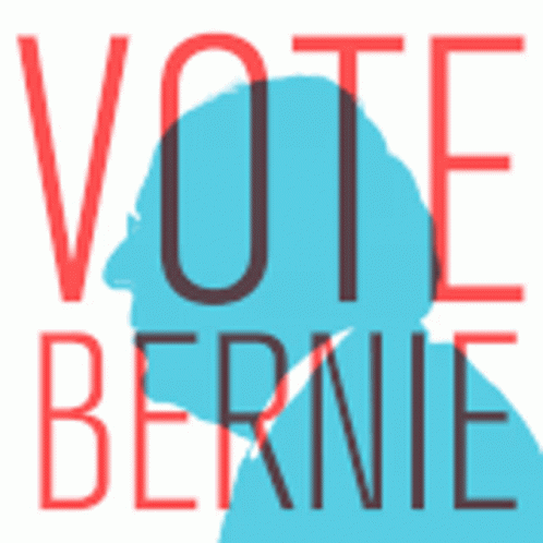 Vote Bernie Poster With Silhouette