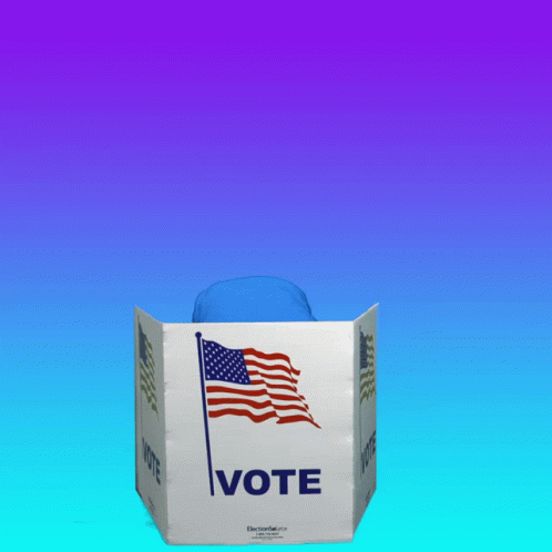 Vote Box With American Flag GIF