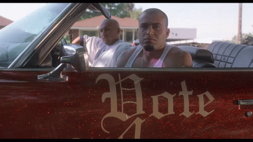 Vote For Pedro Bald Bully Shaking Head GIF