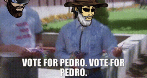 Vote For Pedro Bearded Guys Face Swap GIF