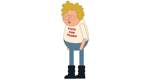 Vote For Pedro Cartoon Shirt Print GIF
