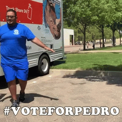 Vote For Pedro Chubby Guy Dancing GIF