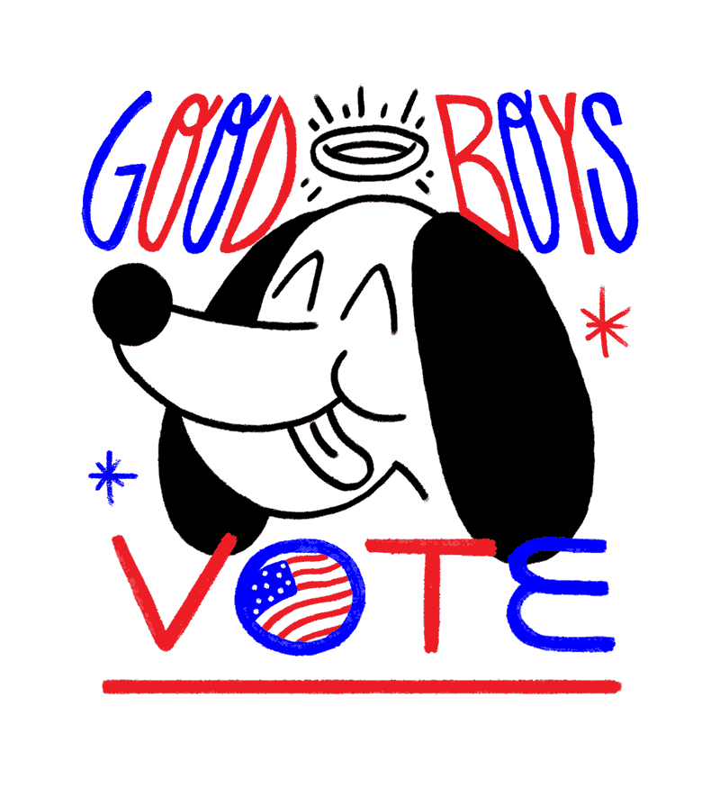 Vote For Pedro Cute Dog Animated Art GIF