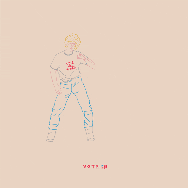 Vote For Pedro Napoleon Dynamite Cartoon Dancer GIF