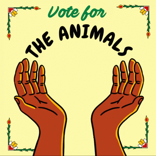 Vote For The Earth Poster With Hands Holding Earth