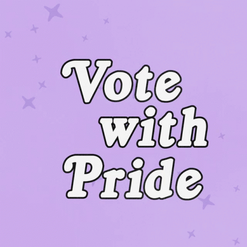 Vote With Pride Rainbow GIF