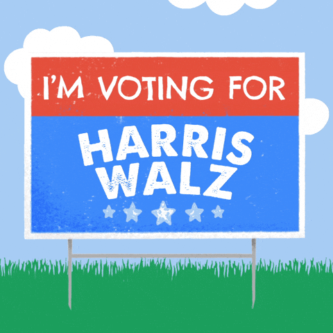 Voting For Tim Walz And Harris GIF
