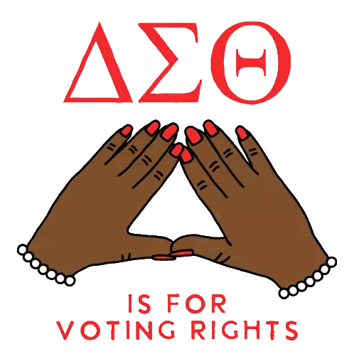 Voting Rights Poster with Hands