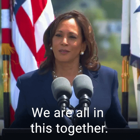 Vp Kamala Harris We're All In This Together GIF