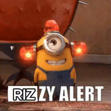 W Rizz Alert Minion Emergency Lights GIF